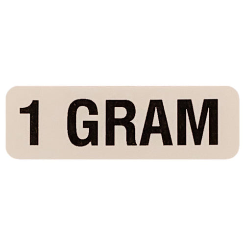 1 GRAM Weight Labeling Sticker | .75 x 2.25”