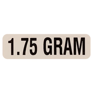 1.75 GRAM Weight Labeling Sticker | .75 x 2.25”