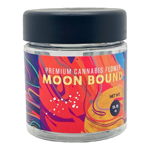 MOON BOUND | 3.5g Clear Plastic Jars | Child Resistant 8th Packaging