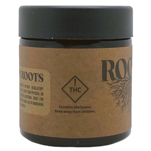 ROOTS | 3.5g Black Glass Jars | Child Resistant 8th Packaging
