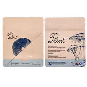 PRINT | 3.5g Mylar Bags | Child Resistant | Magic Mushroom 8th Packaging