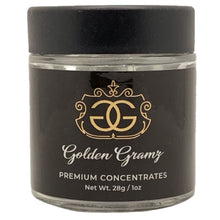Load image into Gallery viewer, GOLDEN GRAMZ | 28g Concentrate Container | Clear | Child Resistant Glass Jar | 3oz