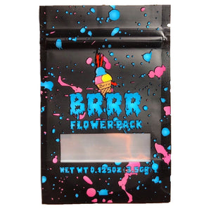 BRRR | 3.5g Mylar Bags | Resealable 8th Barrier Bag Packaging 3.5 Gram