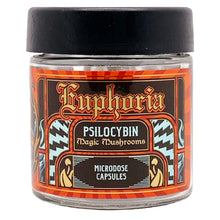 Load image into Gallery viewer, EUPHORIA | Microdose | 3oz Clear Glass Jars | Child Resistant | Magic Mushroom Packaging