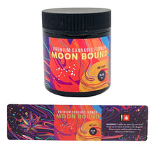 Load image into Gallery viewer, MOON BOUND | 3.5g Black Glass Jars | Child Resistant 8th Packaging