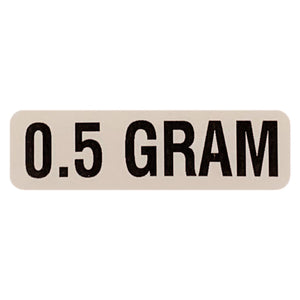 .5 GRAM Weight Labeling Sticker | .75 x 2.25”
