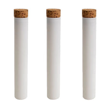 Load image into Gallery viewer, MATTE WHITE | 125mm Glass Pre-Roll Packaging Tube | T-Cork Cap