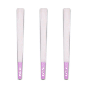 INDICA Purple Tipped 109 mm Pre-Rolled Cones - Refined White