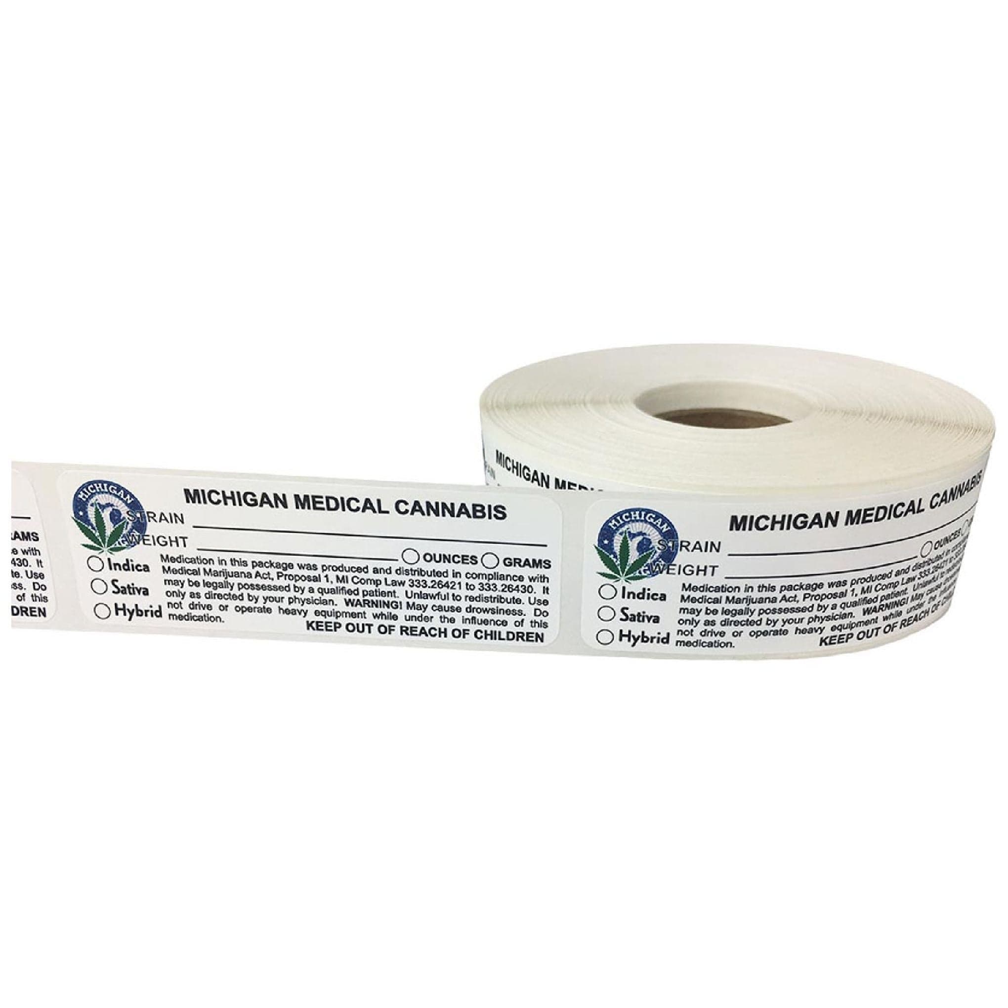 Michigan Edition Label MICHIGAN | Cannabis State Warning Label | Strain Label | 1“ x 3“ | 500 ...