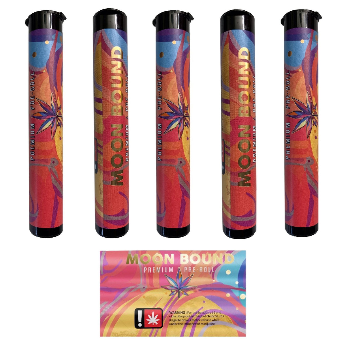Pre-Roll Packaging | 116 mm Doob Tube | MOON BOUND – Creative Labz ...