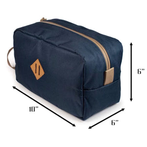 NAVY BLUE Smell Proof Toiletry Bag | Carbon Lined | Large