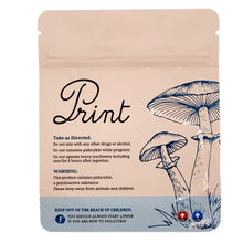 Load image into Gallery viewer, PRINT | 3.5g Mylar Bags | Child Resistant | Magic Mushroom 8th Packaging