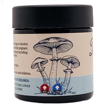 Load image into Gallery viewer, PRINT | Microdose | 3oz Black Glass Jars | Child Resistant | Magic Mushroom Packaging