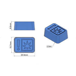 Rectangle Gummy Edible Mold | OREGON THC Symbol | 2.5 mL | Silicone