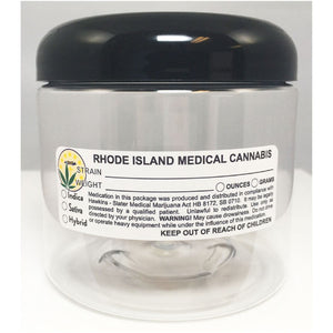 RHODE ISLAND Cannabis State Warning Label | Strain Label | 3“ x 1“ | 500 Stickers