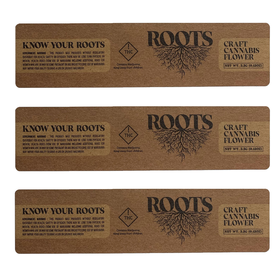 ROOTS 3.5g Jar Labeling | 3oz | 1.5