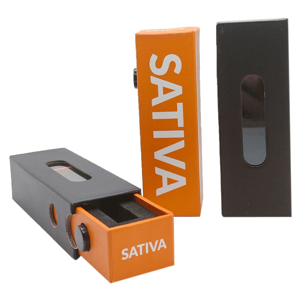 SATIVA | Child Resistant | 510 Cartridge Box Packaging | .5-1mL