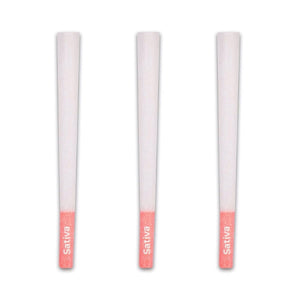 SATIVA Red Tipped 109 mm Pre-Rolled Cones - Refined White